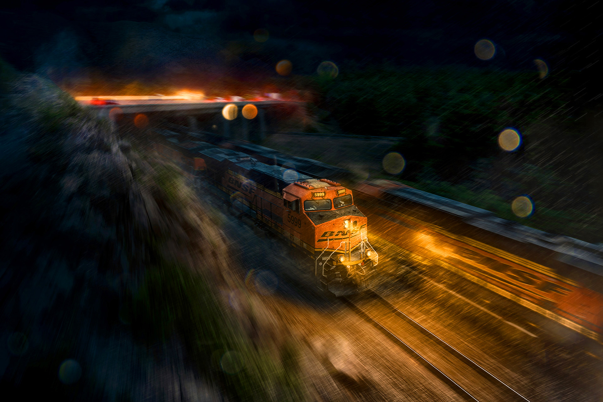 BNSF Freight Trains photographed by Commercial Automotive Photographer Blair Bunting