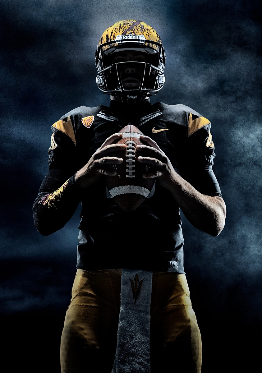 Dark Football Campaign dramatic lighting